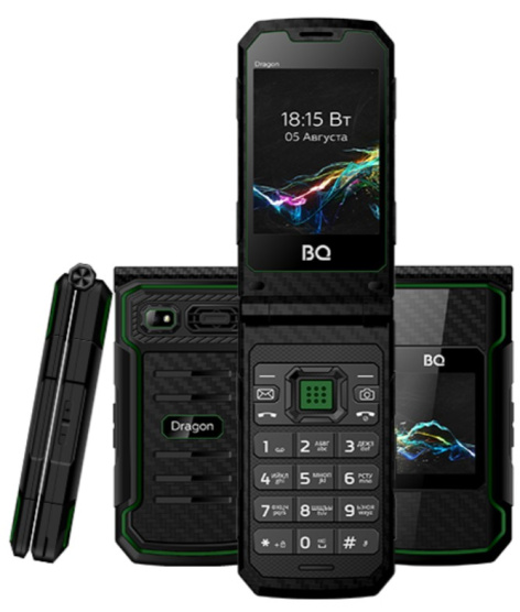 фото Мобильный телефон  BQ 2822 Dragon Black+Green в Уфе