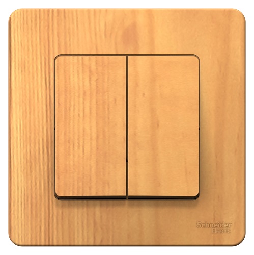 

Переключатель Schneider Electric BLNVS106605 2-клавишный, 10А, 250B Ясень внутр, BLNVS106605