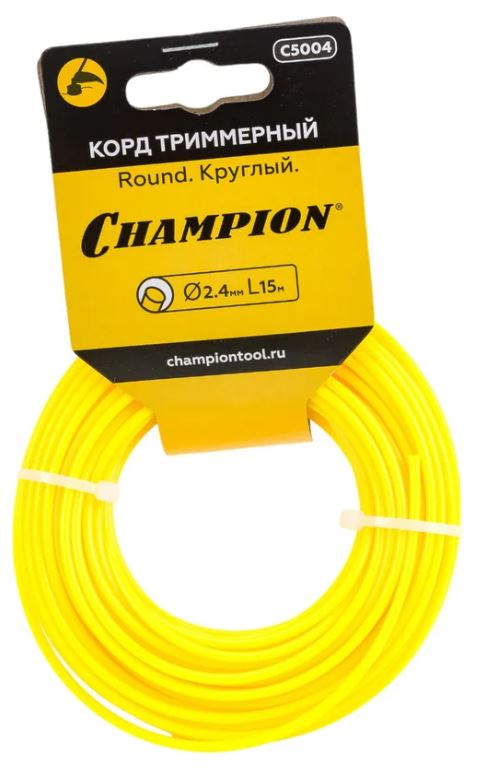 

Корд CHAMPION C5004 триммерный Round 2,4мм*15м (круглый) в мотке, C5004