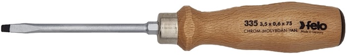 

Отвертка Felo 33503590 с деревянной рукояткой ударная SL 3,5Х0,6, 33503590