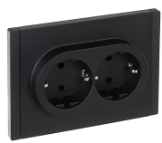 фото Розетка двухместная с заземлением  IEK FP-R24-16-1-K02
