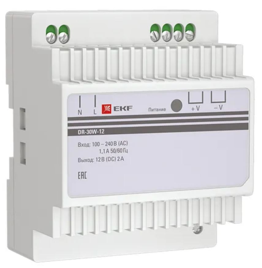 

Блок питания EKF dr-30w-12 12В, dr-30w-12