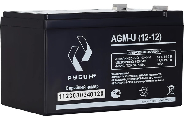 Изображение товара Батарея аккумуляторная Рубин РЭ-АКБ1212