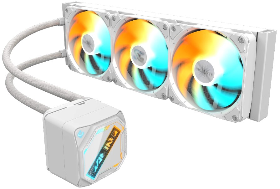 

Система охлаждения жидкостная GIGABYTE GP-GIGABYTE GME 360I LGA115x/1200/1700/1851/AM4/AM5 (3*120mm, 500-2200rpm, 61.61CFM, 35.8dBa), GP-GIGABYTE GME 360I