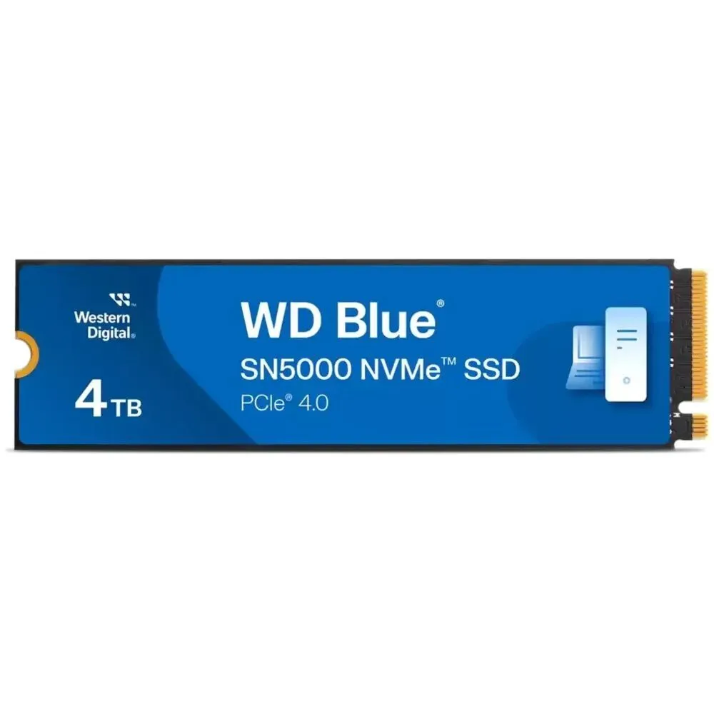 

Накопитель SSD Western Digital Blue SSD SN5000 M2.2280 PCIe 4.0 4Tb, 5500MBs/5000MBs, TBW 1200, Blue SN5000