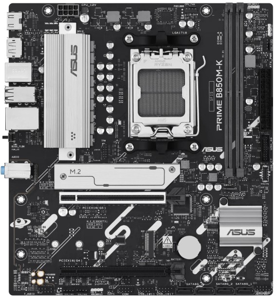 

Материнская плата mATX ASUS PRIME B850M-K 90MB1LV0-M0EAY0 (AM5, AMD B850, 2*DDR5, 4*SATA, 2*M.2, 3*PCIe, 4*USB 3.2, 4*USB 2.0, HDMI, DP), PRIME B850M-K
