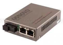 

Медиа-конвертер OSNOVO OMC-100-21S5a оптический Fast Ethernet. 2 медных порта (RJ45) 10/100Base-T (IEEE 802.3i, IEEE 802.3u, IEEE 802.3x), 1 оптически, OMC-100-21S5a