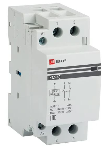 Изображение товара Контактор EKF km-2-40-11 модульный 40 А для автоматизации электросистем