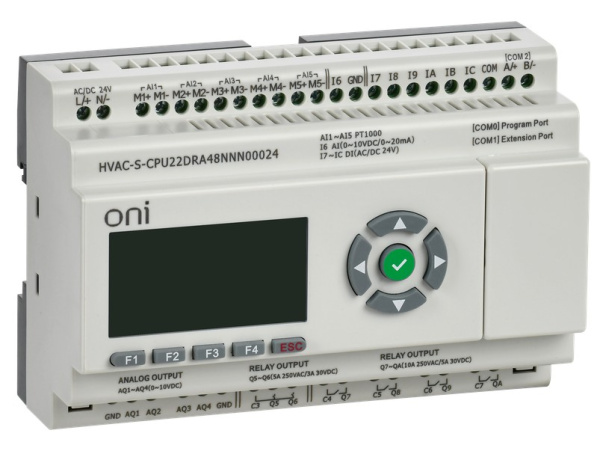 Изображение товара Контроллер программируемый ONI HVAC-S-CPU22DRA48NNN00024