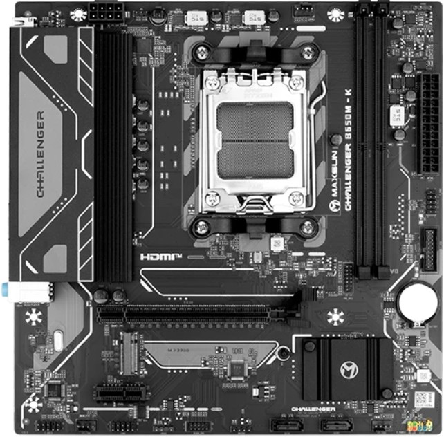 

Материнская плата mATX MAXSUN MS-Challenger B650M-K (AM5, AMD B650, 2*DDR5, 2*SATA, M.2, USB 3.2, USB 2.0, 2*PCIe, HDMI), MS-Challenger B650M-K