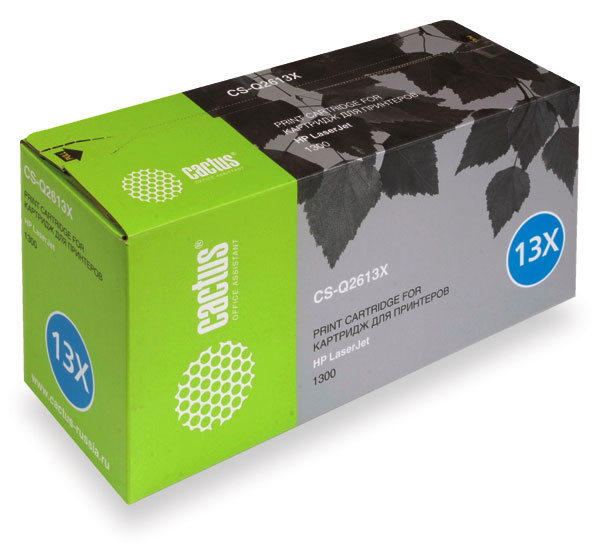 

Картридж Cactus CS-Q2613X для принтеров HP LaserJet 1300/1300N, 4000 стр., CS-Q2613X