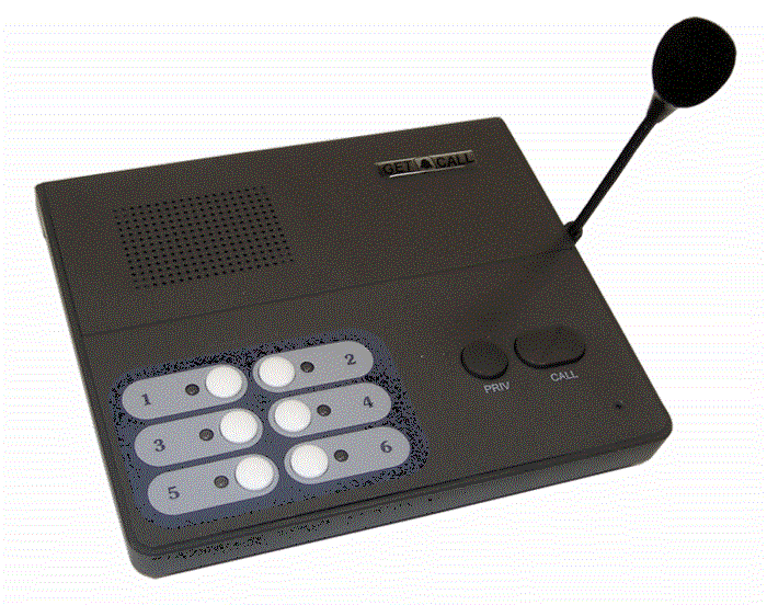 Пульт GETCALL GC-1006DG (6 аб.) на 6 абонентов, микрофон на стойке, громкая связь, автоматический полудуплекс, полная конференция, настольно-настенное