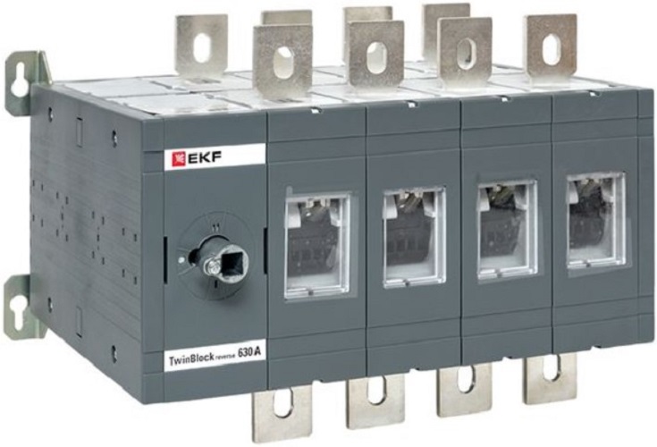 

Рубильник EKF tb-s-630-4p-rev 630A 4P реверсивный без рукоятки управления TwinBlock, tb-s-630-4p-rev