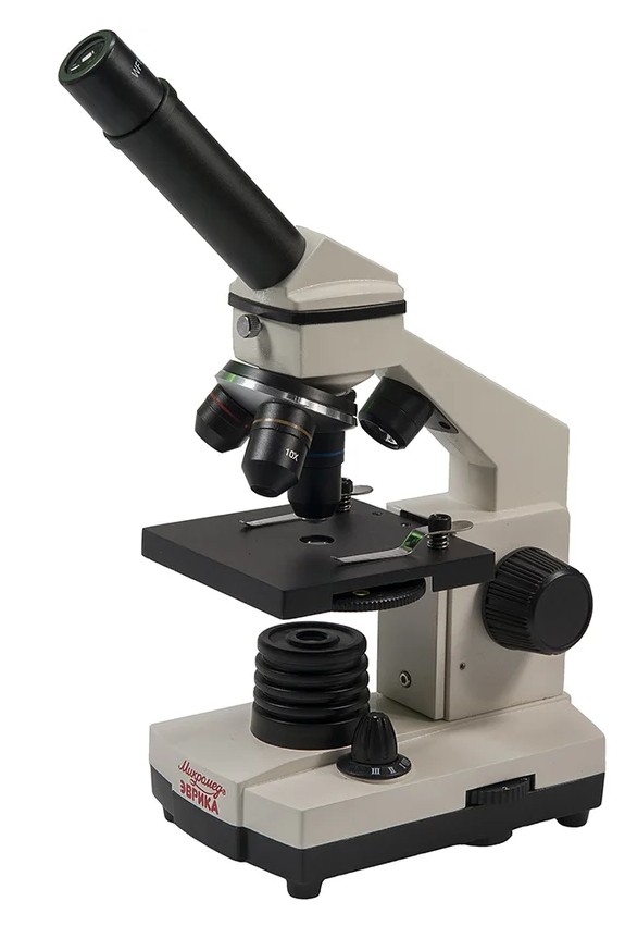 

Микроскоп Микромед Эврика 22670 школьный 40х-1280х с видеоокуляром в кейсе, Эврика