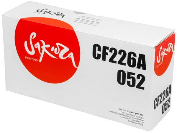 

Картридж Sakura SACF226A/052 для HP и Canon, черный, 3 100 к., SACF226A/052