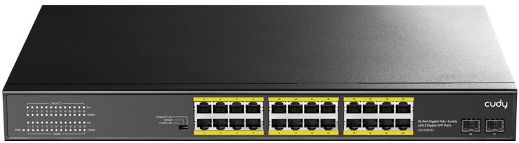 

Коммутатор неуправляемый Cudy GS1028PS2 24-10/100/1000 BASE-T Gigabit ports, 19-inch, 2-1000 BASE-X SFP Slot, 24-port IEEE 802.3at PoE+ Injector, Supp, GS1028PS2