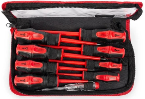 Изображение товара Набор диэлектрических отверток КВТ Профи НИО-09 78620 под напряжение до 1000 В