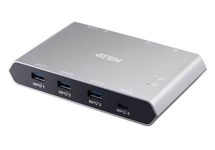 

Переключатель Aten US3342 2-портовый USB-C Gen 2 и функцией сквозной передачи питания/ 4x2 USB 3.1 Gen1 Peripheral Sharing Switch, US3342