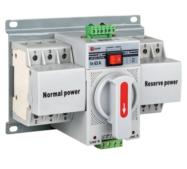 

Автоматический ввод резерва EKF ats-mcb-63c-3p-pro МСB 63А (C) 3Р 400, ats-mcb-63c-3p-pro