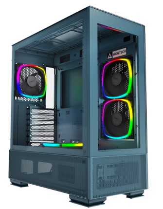 

Корпус ATX Montech SKY TWO MOROCCO BLUE без БП, боковая панель из закленного стекла, 2*USB 3.2, USB Type-C, audio, SKY TWO MOROCCO BLUE