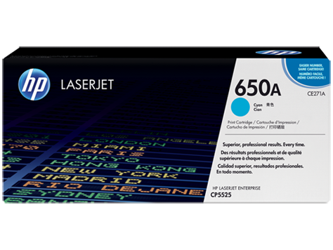 

Картридж HP 650A CE271A для принтера Color LaserJet Enterprise CP5520/5525/Enterprise M750, голубой, 15 000 стр, 650A