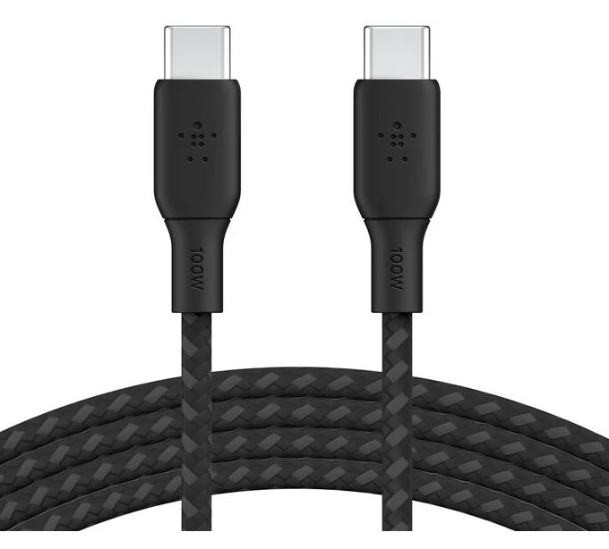 

Кабель Belkin CAB014BT3MBK 100W USB-C to USB-C 2.0 Braided Cable. Длина: 3м. Цвет: черный, CAB014BT3MBK