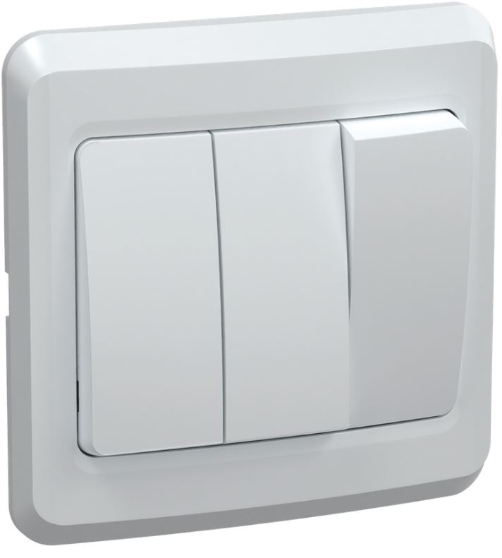 

Выключатель трехклавишный IEK EVV30-K01-10-DM VEGA 10А ВС10-3-0-ВБ белый, EVV30-K01-10-DM