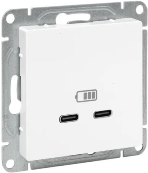 

Розетка USB EKF UP1-SOW-2USBC Type C - 2шт, белый Эпика, UP1-SOW-2USBC