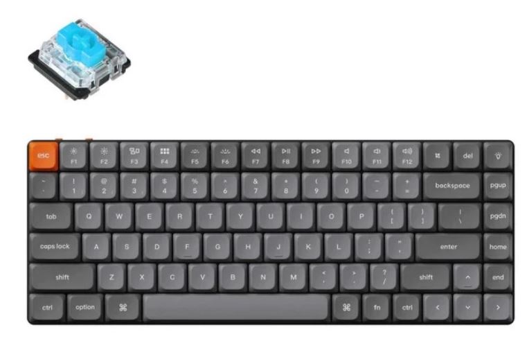 

Клавиатура Wireless Keychron K3 Max K3M-H2 QMK, 84 клавиши, RGB-подсветка, Gateron Blue Switch, K3 Max
