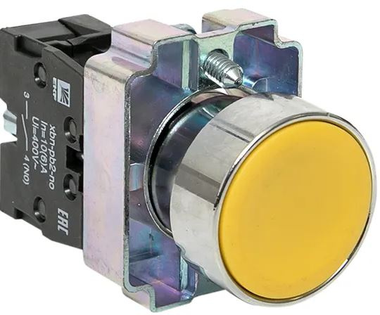Изображение товара Кнопка EKF xb2-ba51 для электрических цепей 22 мм желтая
