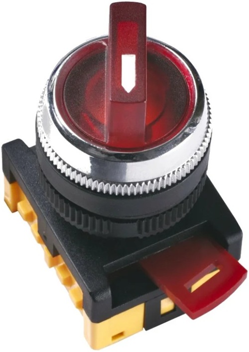 

Переключатель IEK BSW10-ANC-2-K04 АNС-22-2 на 2 положения "I-O" NO+NC неон/240В красный, BSW10-ANC-2-K04