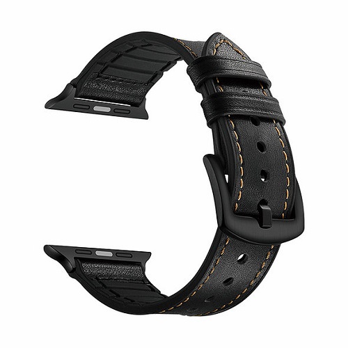 

Ремешок на руку Lyambda Antares LWA-10-40-BK комбинированный кожа/силикон для Apple Watch 38/40 mm black, Antares