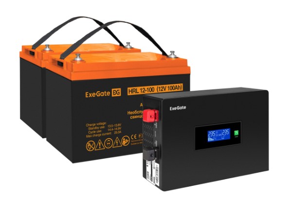 

Комплект Exegate IdealSine SR-1500.LCD.2SH EX297442RUS ИБП EX295994RUS + батарея 100Aч EX285656RUS 2шт (инвертор, синус, для котла, PF=1, настенный) 1, IdealSine SR-1500.LCD.2SH