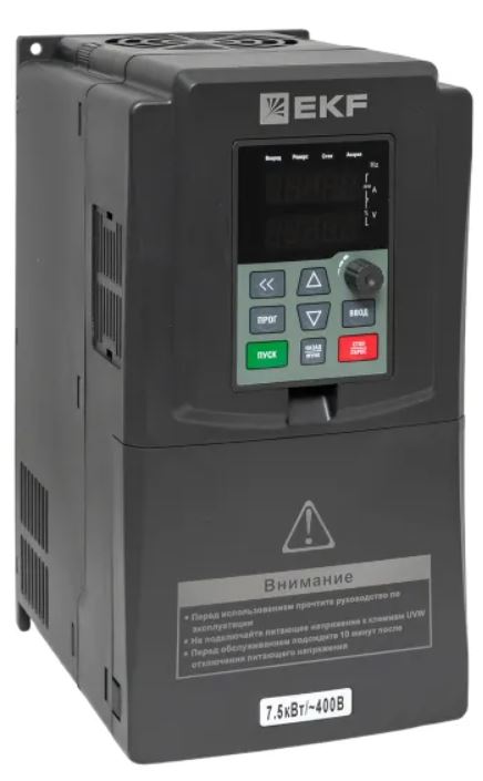 

Преобразователь частоты EKF VT100-7R5-3B 7,5/11кВт 3х400В VECTOR-100, VT100-7R5-3B