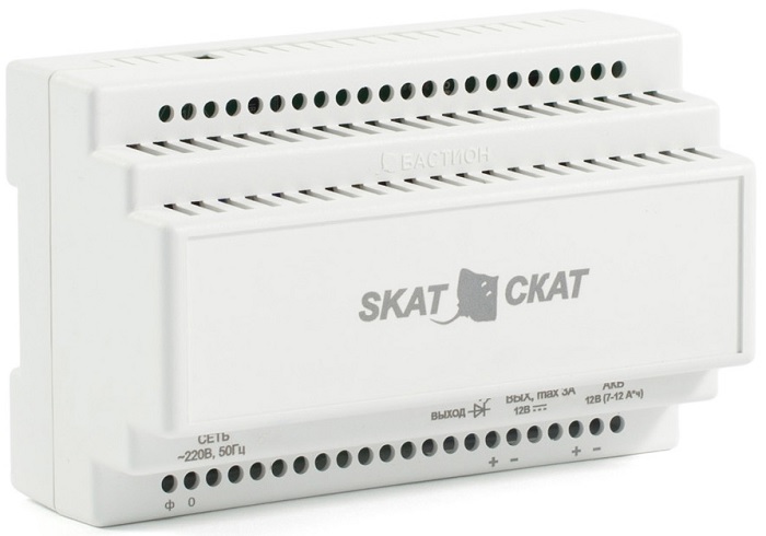 

Источник бесперебойного питания Бастион SKAT-12-3.0 DIN (СКАТ ИБП-12/3-DIN) источник питания 12В 3А пластиковый корпус под DIN рейку 35 мм, SKAT-12-3.0 DIN