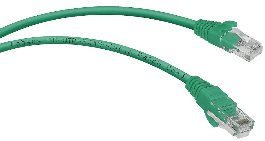 фото Кабель патч-корд U/UTP 6 кат. 5м  Cabeus PC-UTP-RJ45-Cat.6-5m-GN-LSZH