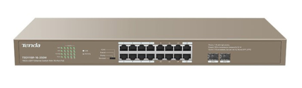 фото Коммутатор неуправляемый Tenda TEG1118P-16-250W в Уфе