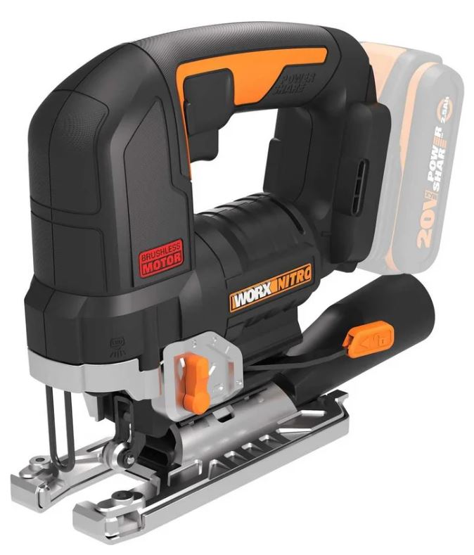 

Лобзик Worx WX542.9 аккумуляторный бесщёточный w542.9, 20в, без акб и зу, WX542.9