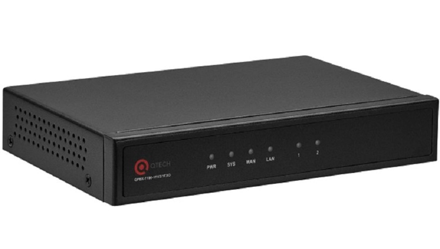 

АТС IP QTECH QPBX-T100-2FXO до 100 SIP абонентов, 30 одновременных разговоров, 2FXO, питание 220В через адаптер, QPBX-T100-2FXO