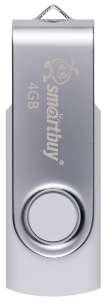 Изображение товара Флеш‑накопитель USB 2.0 SmartBuy SB004GB2TWW 4ГБ серебристый