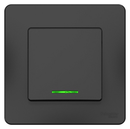 

Переключатель Schneider Electric BLNVS010616 1-клавишный с подсветкой, 10А, 250B Антрацит внутр, BLNVS010616