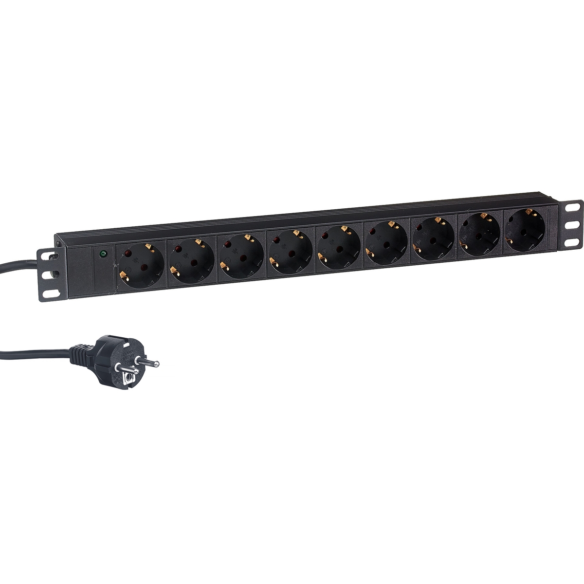 

Блок розеток Exegate ServerPro PDU-19H903 Al-9S-EU2CU EX280849RUS (19", 1U, Алюминий, 9 Schuko, кабель с евровилкой VDE-250V-16A-3*1.5mm2, медь, 2 мет, ServerPro PDU-19H903 Al-9S-EU2CU