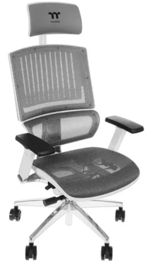 

Кресло Thermaltake CyberChair E500 GGC-EG5-BWLFDM-01 игровое, сетка, белое/серое, CyberChair E500