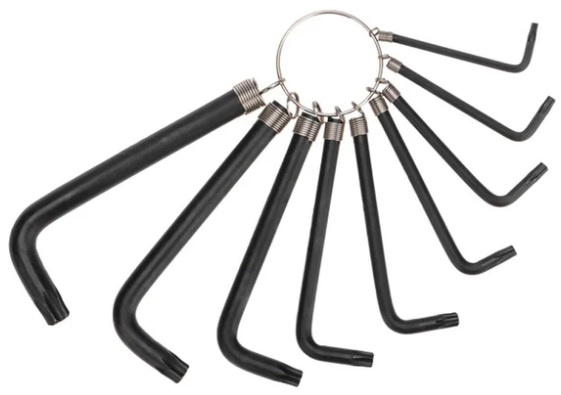 Изображение товара Набор ключей для TORX KRANZ KR-12-5203 высококачественный с антикоррозийным покрытием