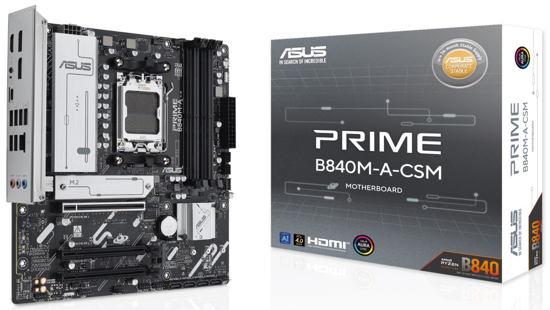 

Материнская плата mATX ASUS PRIME B840M-A-CSM 90MB1J10-M0EAYC (AM5, AMD B840, 4*DDR5, 4*SATA, 3*M.2, 2*USB 3.2, 4*USB 2.0, USB Type-C, 4*PCIe, DP, HDM, PRIME B840M-A-CSM
