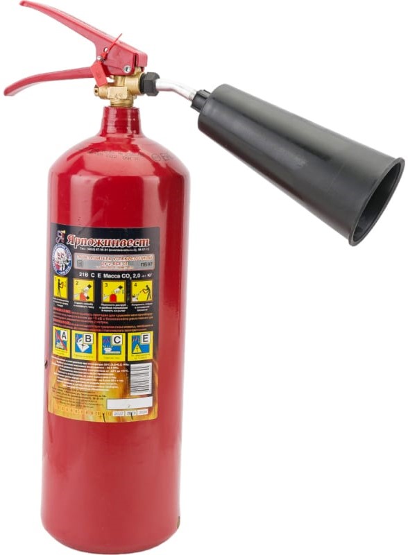 

Огнетушитель ЯрПожИнвест ОУ-2 углекислотный, вместимость 2 л, ОУ-2