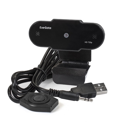 

Веб-камера Exegate BlackView C525 HD EX287385RUS 1/3", 1.3 Мп, 1280х720, 720P, 30fps, 4-линзовый объектив, шторка, USB, микрофон с шумоподавлением, ка, BlackView C525 HD