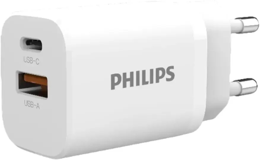 

Зарядное устройство сетевое Philips DLP5331CW/74 GAN PD30W+QC3.0 белое, DLP5331CW/74