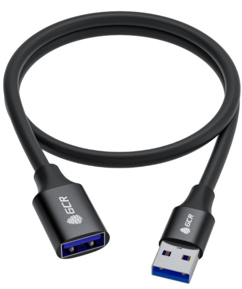 Изображение товара Удлинитель USB Greenconnect GCR-55279 алюминиевый корпус черный
