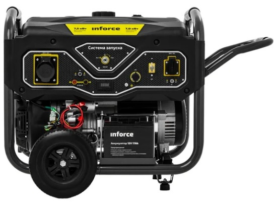 Изображение товара Генератор бензиновый Inforce GL 7500 мощный резервный источник энергии